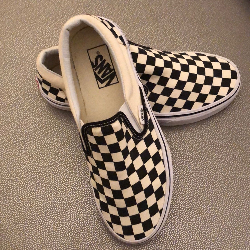 Black and white checkered vans